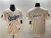 Men's Los Angeles Dodgers Team Big Logo Cream 2025 Tokyo Series Limited Stitched Jersey,baseball caps,new era cap wholesale,wholesale hats